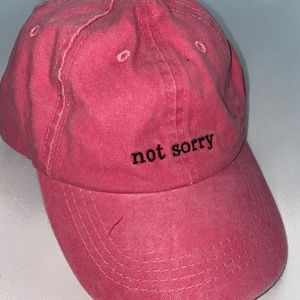 NEVER WORN “not sorry” pink hat